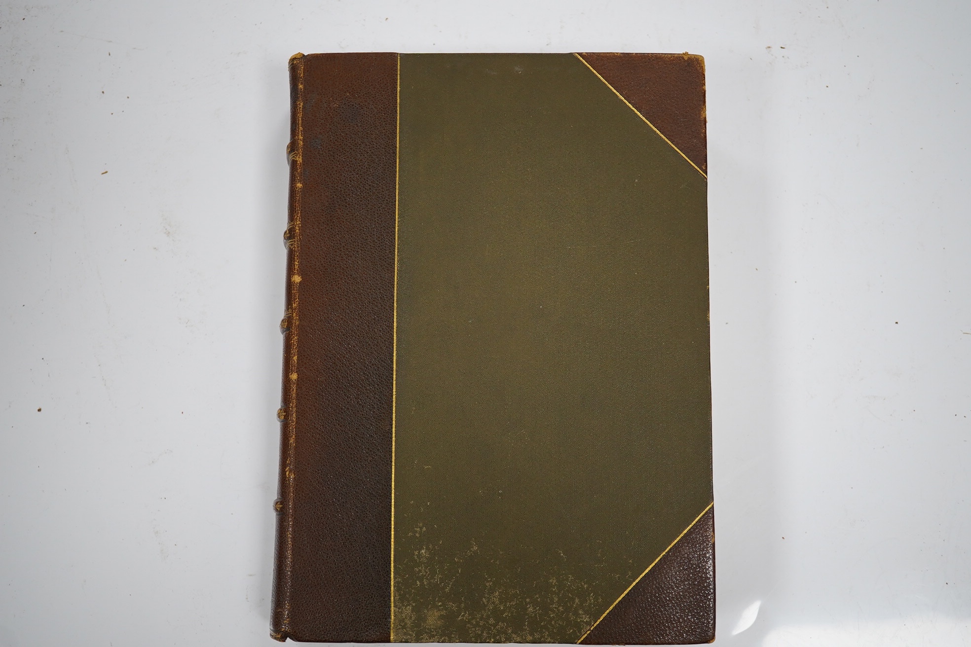 Whymper, Edward - Scrambles Amongst the Alps in the years 1860-69. Fourth Thousand. 23 plates (1 coloured and folded), 5 folded maps and num. engraved text illus.; earlier 20th century gilt ruled half morocco and cloth,
